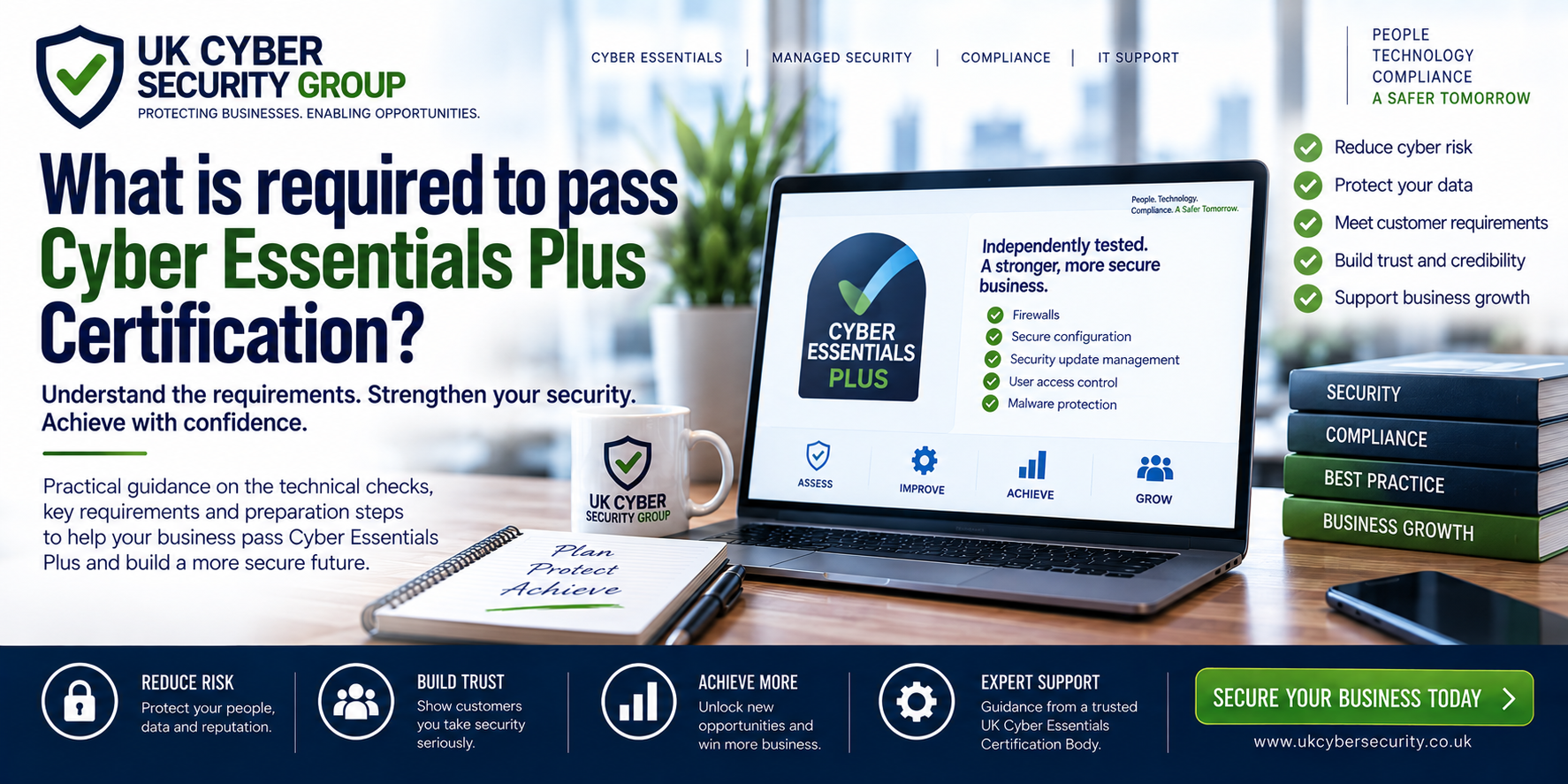 What is required to pass Cyber Essentials Plus Certification?