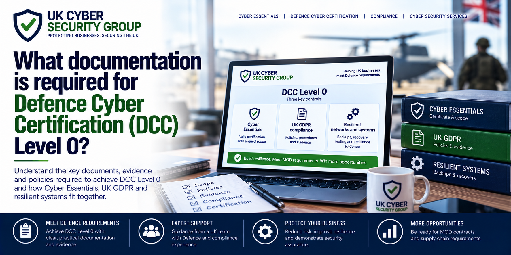 What documentation is required for Defence Cyber Certification (DCC) Level 0?