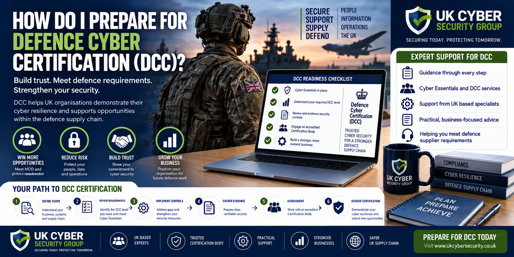 How do I prepare for Defence Cyber Certification (DCC)?
